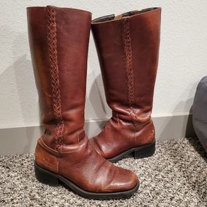 Brown leather riding boots size 6